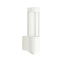Außenwandleuchte Typ Nr. 0215, IP44, E27 max. 20W, Alu-Guss / Opalglas, Weiß