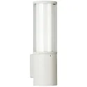 Außenwandleuchte Typ Nr. 0311, IP44, E27 max. 20W (LED), Edelstahl / Acrylglas + Opalglas innen, Weiß