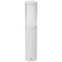 Sockelleuchte Typ Nr. 0545, IP44, Höhe 50cm, E27 max. 20W (LED), Edelstahl / Acrylglas / innen opal, Weiß matt