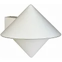 Außenwandleuchte Typ Nr. 0617 mit direkter Wandmontage, IP44, E27 QA55 max. 57W, Alu-Guss / Opalglas, Weiß