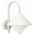Außenwandleuchte Typ Nr. 0645 mit Bogenarm, IP44, E27 QA55 max. 57W, Alu-Guss / Opalglas, Weiß