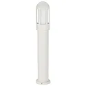 Pollerleuchte Typ Nr. 2015, IP44, Höhe 83.5cm, E27 QA55 max. 57W, Alu-Guss / Opalglas, Weiß matt