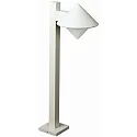 Wegeleuchte Typ Nr. 2026, Höhe 90cm, IP44, E27 QA55 max. 57W, Alu-Guss / Opalglas, Weiß