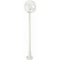 Path light Type No. 2053, Ø 25cm, height 125cm, IP44, E27 A65 max.150W, ball clear, white