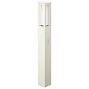 Pollerleuchte Typ Nr. 2066 mit Bewegungsmelder 90°, IP44, Höhe 90cm, E27 max. 20W (LED), Alu-Guss / Opalglas, Weiß