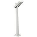 LED Pollerleuchte Typ Nr. 2091, IP54, Höhe 90cm, 16W 3000K 1600lm, schwenkbar 120°, Alu-Guss / Satinglas, Weiß