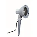 Spießstrahler Typ Nr. 2156, IP54, E27 PAR30 max. 75W, dreh- und schwenkbar, Alu-Guss / Sicherheitsglas, Weiß