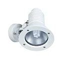 Außenwand-Strahler Typ Nr. 2182, IP54, E27 QA55 max. 15W, dreh- und schwenkbar, Alu-Guss / Sicherheitsglas, Weiß