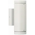 Außenwand-Strahler Typ Nr. 2198 - 2-seitig, IP44, 2x GU10 PAR16 max. 50W, starr, Alu-Guss / Borosilikatglas, Weiß matt