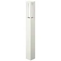 Pollerleuchte Typ Nr. 2266, IP44, Höhe 90cm, E27 max. 20W (LED), Alu-Guss / Opalglas, Weiß matt