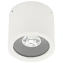 LED Außendecken-Strahler Typ Nr. 2319, IP44, Ø 11cm, 8W 3000K 800lm 30°, schwenkbar 30°, Weiß matt
