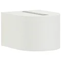 LED Außenwand-Strahler Typ Nr. 2339, Up/Down, eng/breit, Rund, IP44, 230V, 6W 3000K 660lm, Linse klar + Glas, Weiß