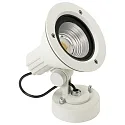 LED Außenwand-Strahler Typ Nr. 2355, IP54, 16W 3000K 2240lm 30°, verstellbar, dimmbar, mit Steckerkabel, Weiß matt