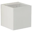 LED Außenwand-Strahler Typ Nr. 2372, Up/Down, breit/breit, Eckig, IP44, 230V, 2x 3W 3000K 330lm, Glas, Weiß