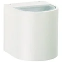 LED Außenwand-Strahler Typ Nr. 2402, Up/Down, breit/breit, Rund, IP44, 230V, 2x 6.7W 3000K 600lm, Glas, Weiß