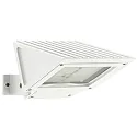 Outdoor LED Floodlight Type No. 2411, IP54, 32W 3000K 3200lm, swiveling, dimmable, cast alu / borosilicate glass, white matt