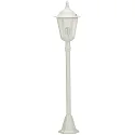 Wegeleuchte Landhausstil Typ Nr. 4142, Höhe 115cm, E27 QA55 max.57W, Alu-Guss / Kathedralglas, weiß