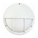Outdoor Wall luminaire Type No. 6034, IP44, Ø 25cm, E27 QA55 max. 57W, cast alu / opal glass, white