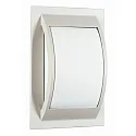Outdoor Wall and Ceiling luminaire Type No. 6199, IP44, 20 x 30cm, E27 QA55 max. 57W, cast alu / opal glass, white
