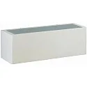 LED Außenwandleuchte Typ Nr. 6368, 2-seitig, eckig, IP44, 30cm, 2x 7.8W 3000K 580lm, Alu-Guss / Opaglas, Silber matt