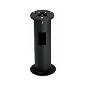 Erd-Einbausockel Typ Nr. 0011 für Albert Energiesäulen / Leuchten, Länge 50cm, Flansch-Ø 23cm, rund, Aluminium, schwarz