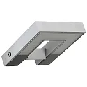 LED Outdoor Wall luminaire Type No. 0219, IP54, 16W 3000K 1600lm, swiveling 120°, cast alu / satined glass, silver matt