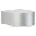 LED Außenwandleuchte Typ Nr. 0233, IP44, 3W 3000K 330lm, Alu-Guss / Sicherheitsglas satiné, Silber matt