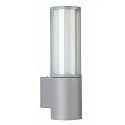 Außenwandleuchte Typ Nr. 0311, IP44, E27 max. 20W (LED), Edelstahl / Acrylglas + Opalglas innen, Silber matt