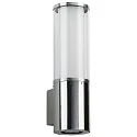 Außenwandleuchte Typ Nr. 0323, IP44, E27 max. 20W (LED), mit Unterlicht GU10 PAR16 max. 50W, Edelstahl / Acrylglas + Opalglas
