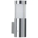Außenwandleuchte Typ Nr. 0324, IP44, E27 QA55 max. 57W, Edelstahl / Opalglas