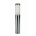 Sockelleuchte Typ Nr. 0506, rund, IP44, Höhe 50cm, E27 max. 20W (LED), Edelstahl / Acryglas mattiert