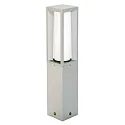 Sockelleuchte Typ Nr. 0508, IP44, Höhe 50cm, E27 max. 20W (LED), Alu-Guss / Opalglas, Silber