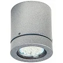 Außendecken-Strahler Typ Nr. 2140, IP23, GU10 PAR16 max. 50W, Silber matt