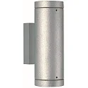 Außenwand-Strahler Typ Nr. 2198 - 2-seitig, IP44, 2x GU10 PAR16 max. 50W, starr, Alu-Guss / Borosilikatglas, Silber matt