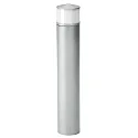 LED Pollerleuchte Typ Nr. 2240, IP44, Höhe 58.5cm, 10W 3000K 900lm, Alu-Guss / Acrylglas, dimmbar, Silber matt