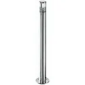 Pollerleuchte Typ Nr. 2244, IP44,Höhe 70cm, G9 QT14 max. 40W, Edelstahl / Borosilikatglas satiné