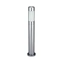 Bollard light Type No. 2249, E27, IP44, height 90cm, E27 QA55 max. 57W, cast alu / opal glass, silver