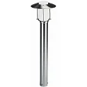 Pollerleuchte Typ Nr. 2257, mit Pagoden-Dach, Höhe 90cm, IP44, E27 QA55 max. 57W, Edelstahl / Opalglas