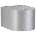 LED Außenwand-Strahler Typ Nr. 2338, Up/Down, eng/eng, Rund, IP44, 230V,6W 3000K 660lm, Linse klar, Silber