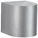 LED Außenwand-Strahler Typ Nr. 2402, Up/Down, breit/breit, Rund, IP44, 230V, 2x 6.7W 3000K 600lm, Glas, Silber