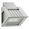Outdoor LED Flächenstrahler Typ Nr. 2410, IP54, 16W 3000K 1600lm, schwenkbar, dimmbar, Alu-Guss / Borosilikatglas, Silber