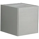 LED Außenwand-Strahler Typ Nr. 2414, Up/Down, breit/breit, Würfel, IP44, 2x 6.7W 3000K 600lm, starr, Edelstahl / Glas klar