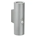 Außenwand-Strahler Typ Nr. 2480, mit Sensor, Up/Down, IP44, 2x GU10 PAR16, starr, silber