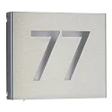 LED Hausnummernleuchte Typ Nr. 6012, 1- bis 2-stellig, 2W, 120lm, 3000K, Edelstahl, edelstahl, opal dimmbar