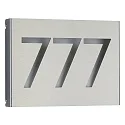 illuminated house number TYPE NO 6013 3-digits IP44, stainless steel, opal dimmable