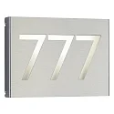 Albert LED Hausnummernleuchte Typ Nr. 6013, 3-stellig, 2W, 120lm, 3000K, Edelstahl, edelstahl, opal dimmbar