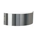 Außenwandleuchte Typ Nr. 6142, 2-seitig, IP44, halbrund, Breite 29.5cm, R7s QT-DE12 max. 60W, Edelstahl / Opalglas