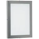 Outdoor LED Wall and Ceiling luminaire Type No. 6350, 22.5 x 32cm, IP54, 20W 2200lm, stainless steel / opal glass pane