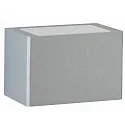LED Outdoor Wall luminaire Type No. 6367, 2-sided, square, IP44, width 15cm, 2x LED 5.8W 430lm, cast alu / glass, silver matt