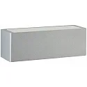 LED Außenwandleuchte Typ Nr. 6368, 2-seitig, eckig, IP44, 30cm, 2x 7.8W 3000K 580lm, Alu-Guss / Opaglas, Silber matt